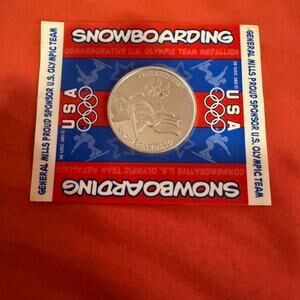 1998 General Mills Sponsor USA Olympic Snowboarding Collectible coin